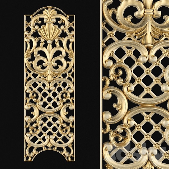 Stucco carving.