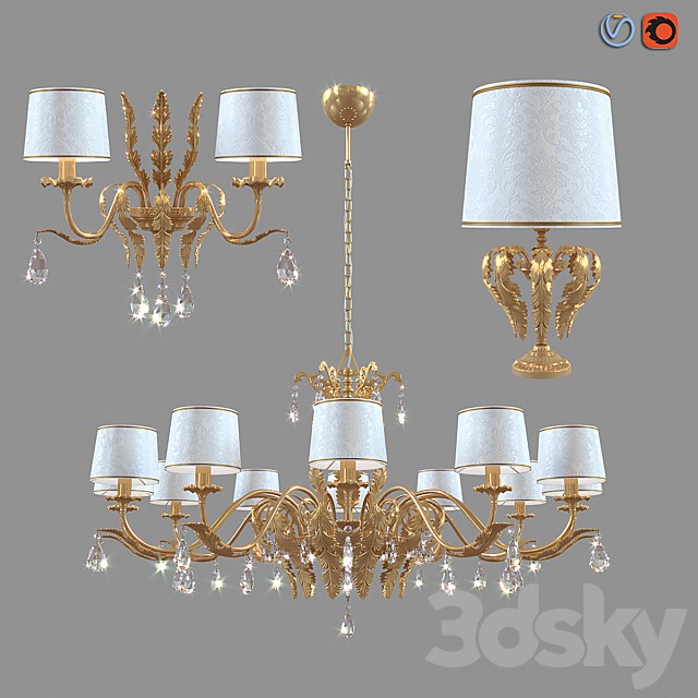 Chandelier, lamp and sconce Masiero Acantia