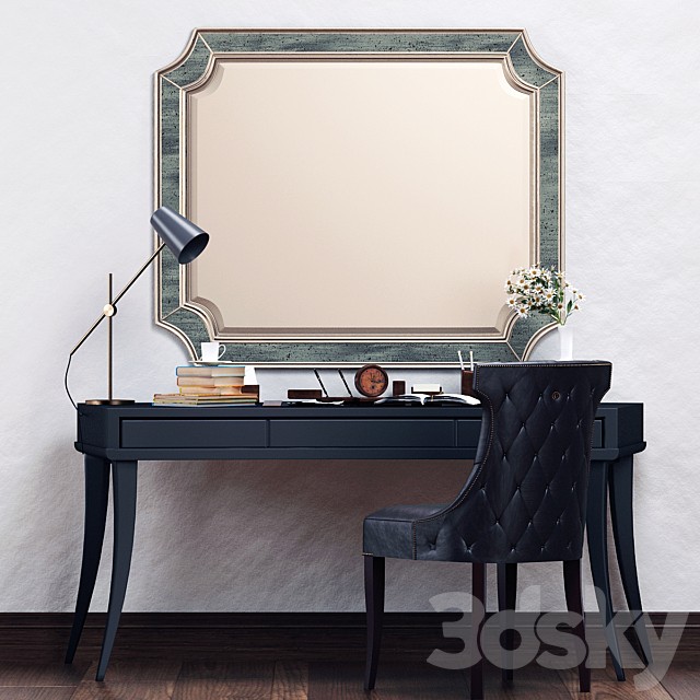 Desk, chair