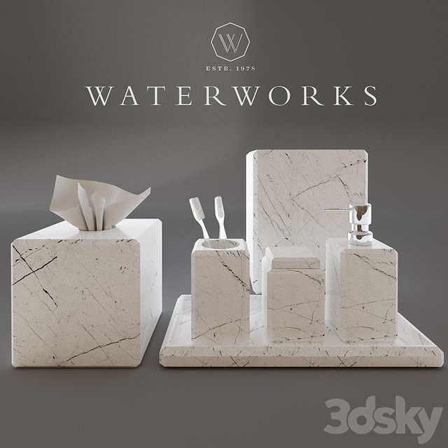 Luna Marble Vanity Accessories / Bathroom Sets