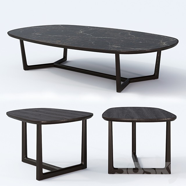 Poliform set coffee tables TRIDENTE