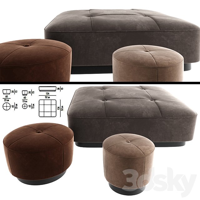 Minnoti Jacques Poufs Velvet