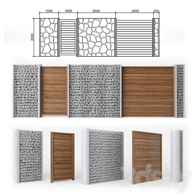 Fence gabion