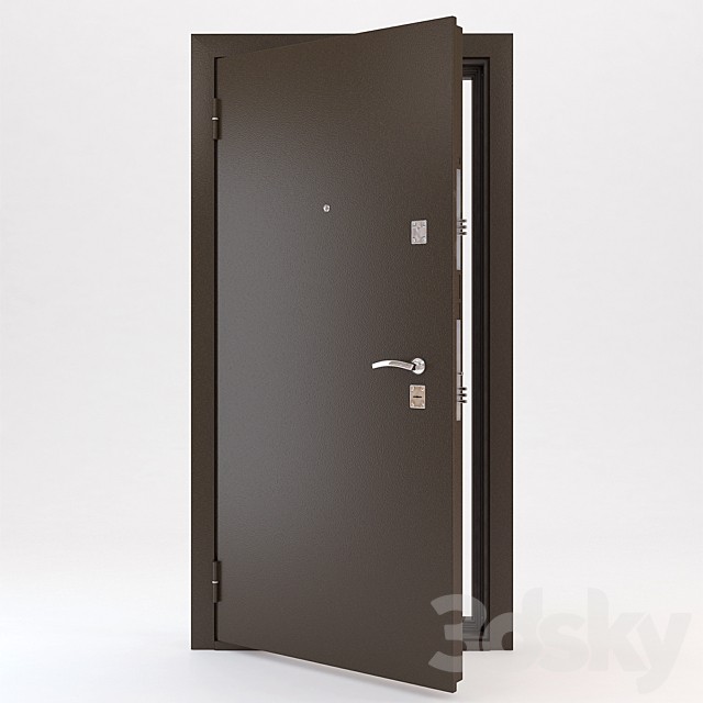 Front door metal wood