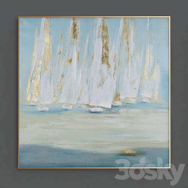 Blue And Grey Wall Art Canvas