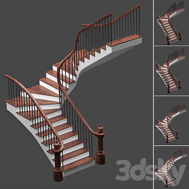 Set of stairs with 4 style