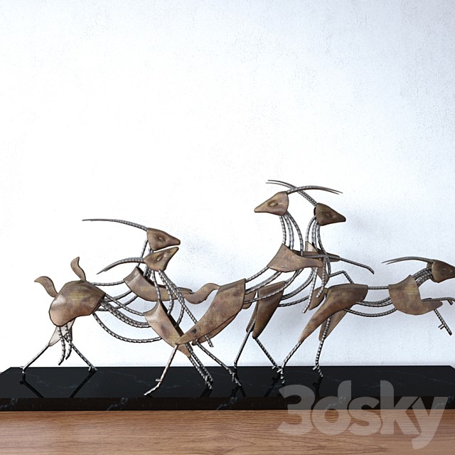 Deer Art Sculpture