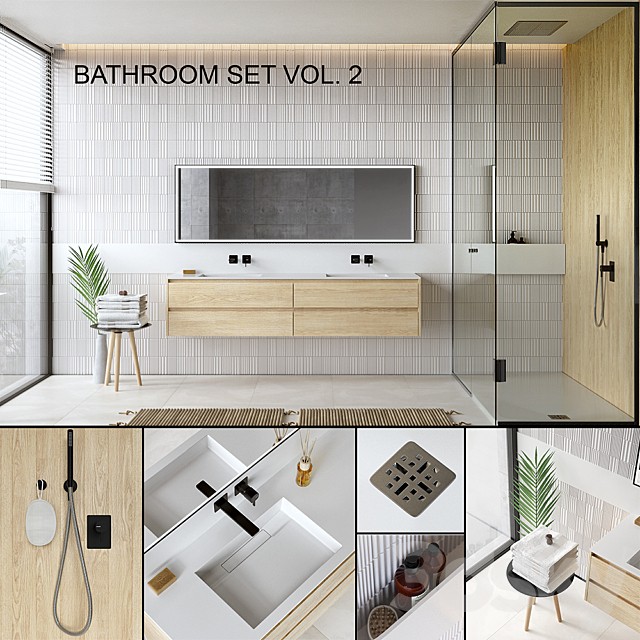 Bathroom set 2 (vray GGX, corona PBR)