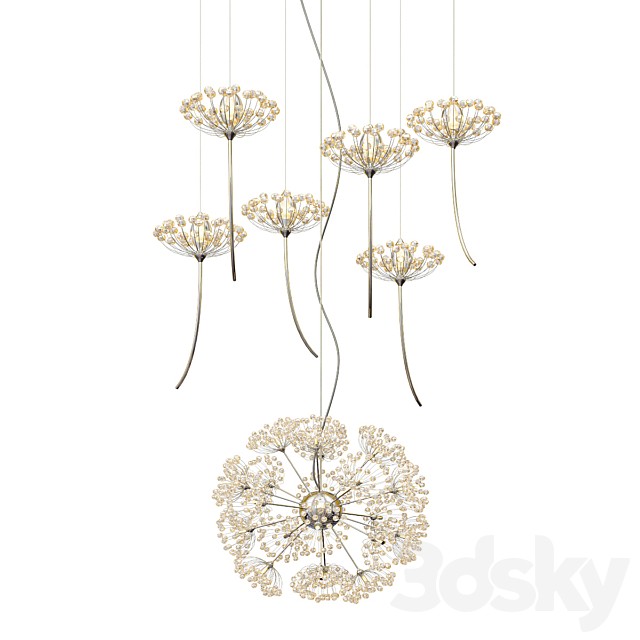 Crystal Dandelion Chandelier Northern European Style 2