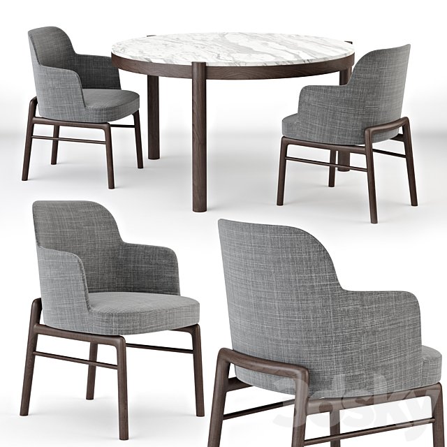 Flexform Gustav Table & Leda Chair