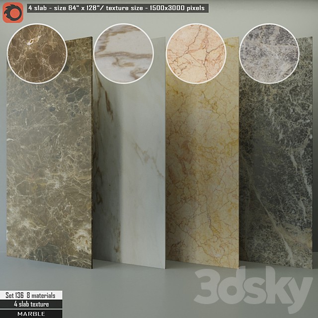 Marble Slab Set 136