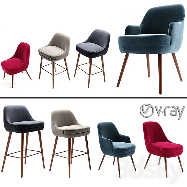 375 Walter Knoll Counter, Bar Stool, Dining & Side Chair