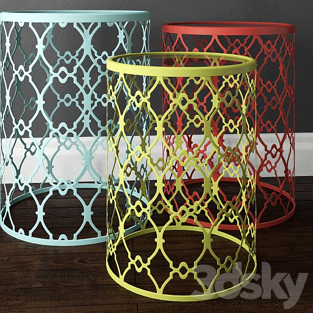 Metal Accent Table Set