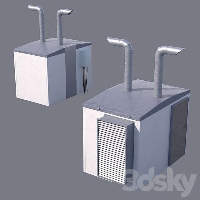 Technical room for roofing houses 04