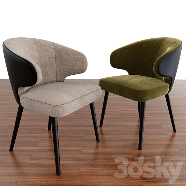 Minotti Aston Little Dining Chair With Parquet