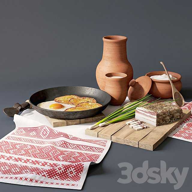 Traditional Belarusian dinner