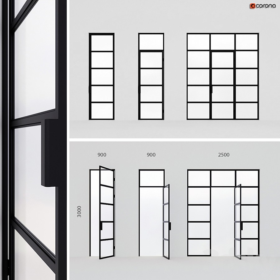 Metal doors in Loft style