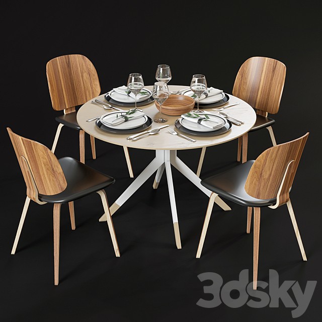 Dining table and chairs BoConcept Billund and Aarhus