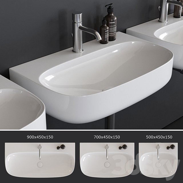 Washbasin Scarabeo Ceramiche Moon art.5507 art.5508 art.5509