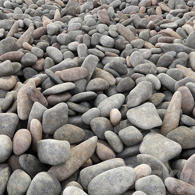 Road from sea pebbles