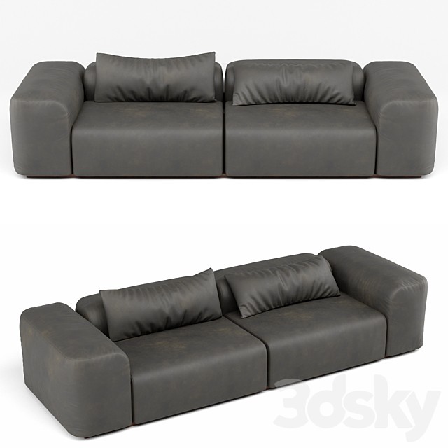 Modern leather sofa