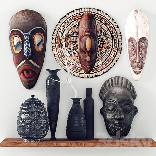 African masks - Decorative set 2