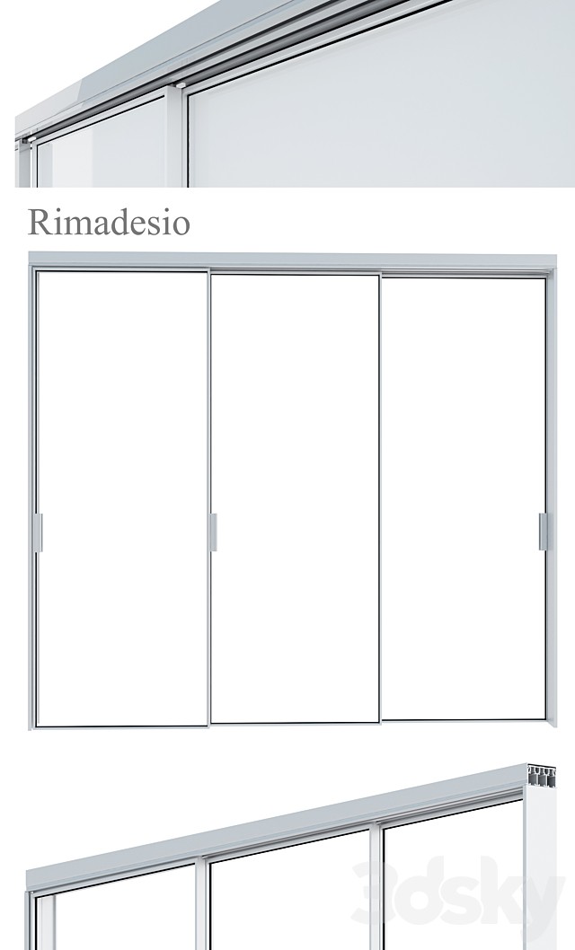 Rimadesio Velaria Sliding Doors, storage system  for living areas