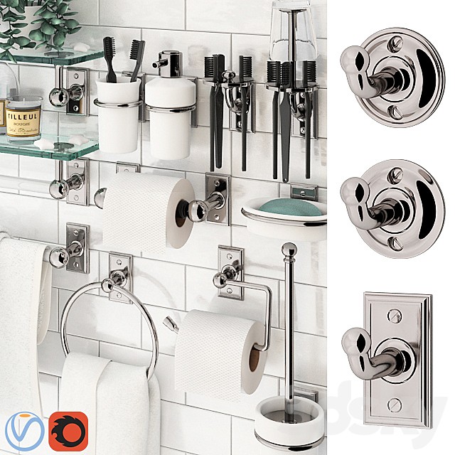Bathroom accessories Nanzaquatic. Collections: Georgian, Moderne, Federal.
