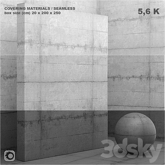 Material (seamless) - coating, concrete, plaster set 50