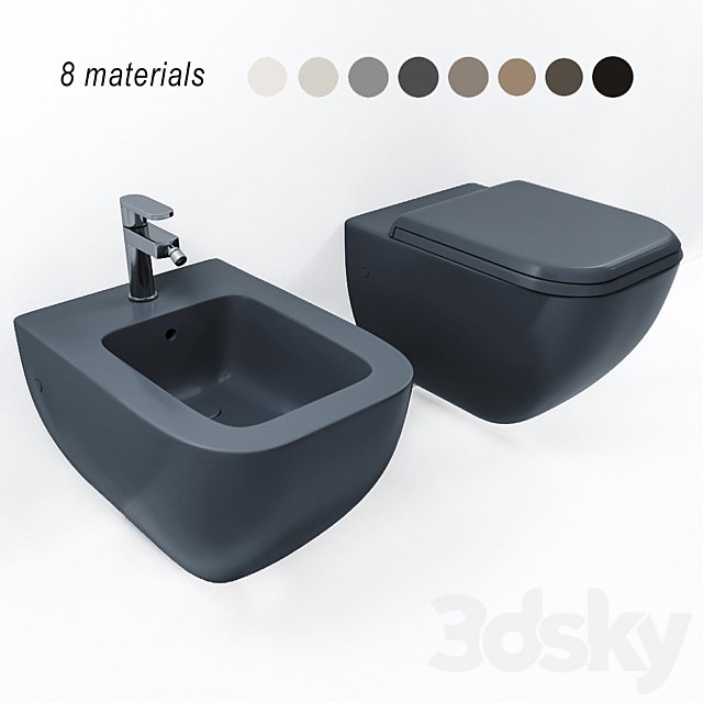 Ceramica Cielo Shui Comfort hanging toilet and bidet