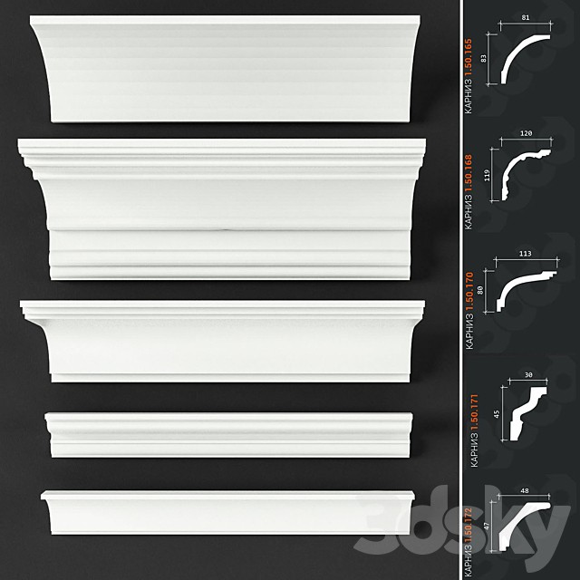 Set of cornices Europlast 9
