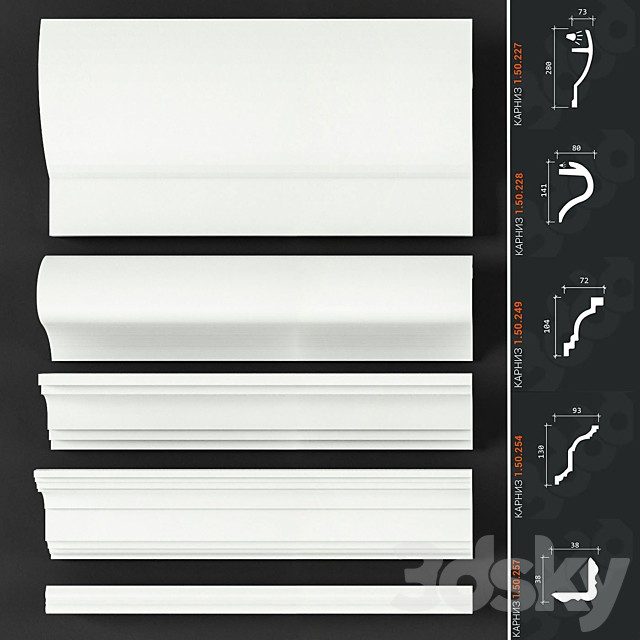 Set of cornices Europlast 13