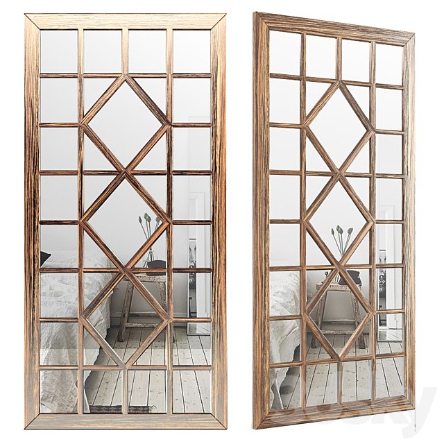 Rectangular Ivory Accent Wall Mirror LRKM2415