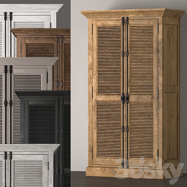 SHUTTER DOUBLE-DOOR CABINET 61010157 WHT