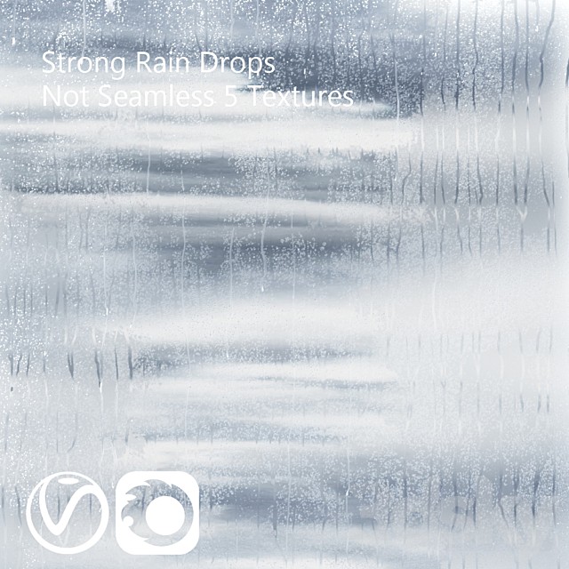 Wet glass - drops in the rain