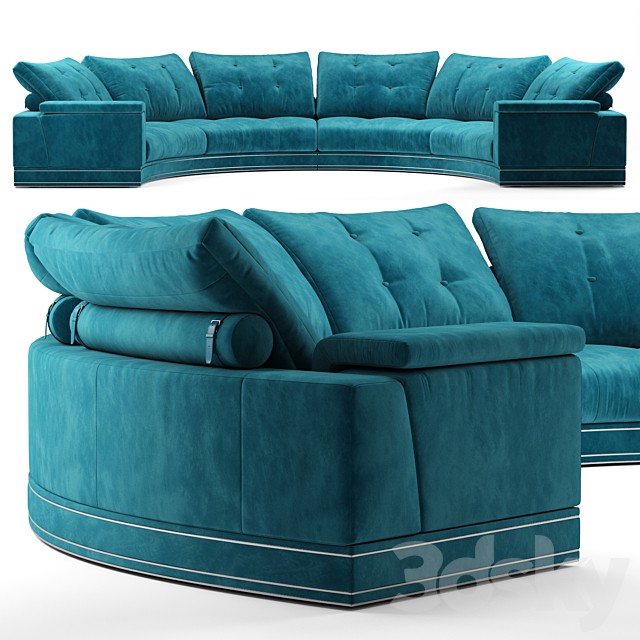 Andrew round sectional velvet sofa - Fendi Casa