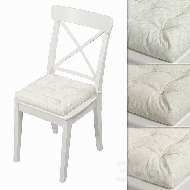 Stool Ikea Ingolf with a pillow (Light fabric 01)