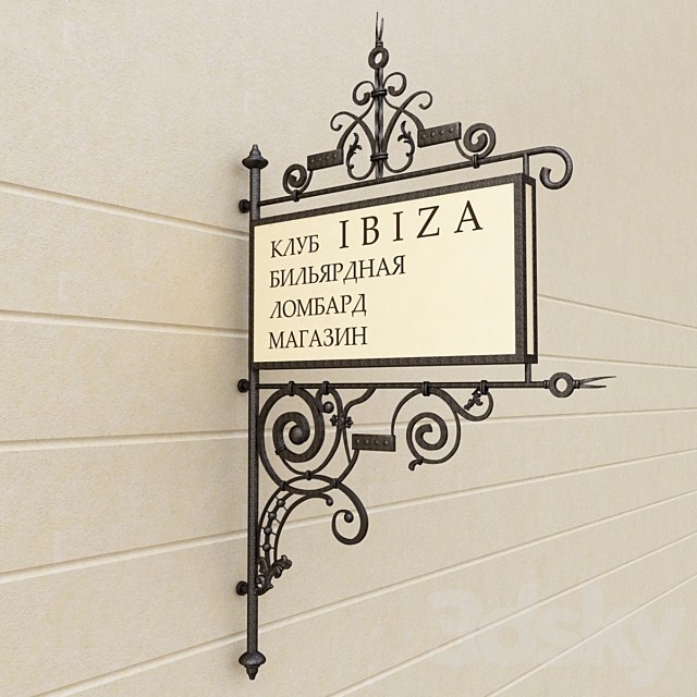 cast iron sign