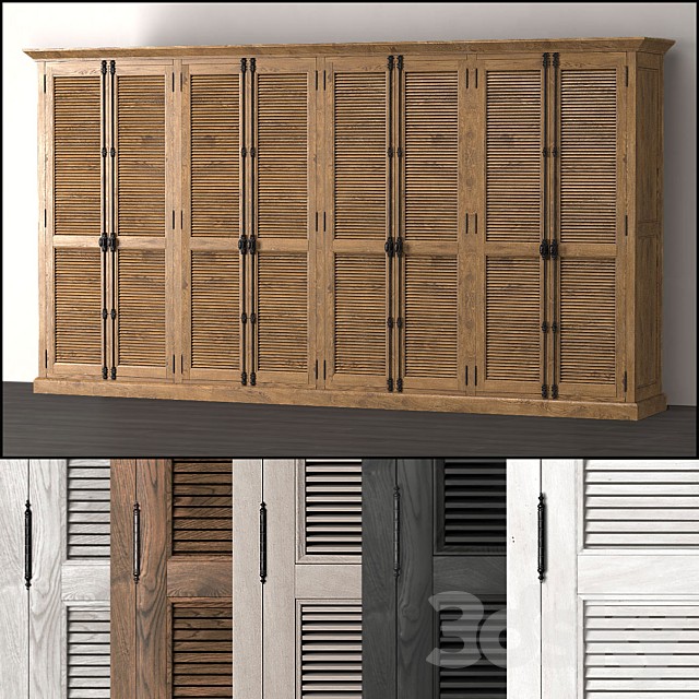 Walk-in wardrobe eight-door SHUTTER DREW