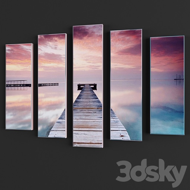 Triptych "Paris Night"