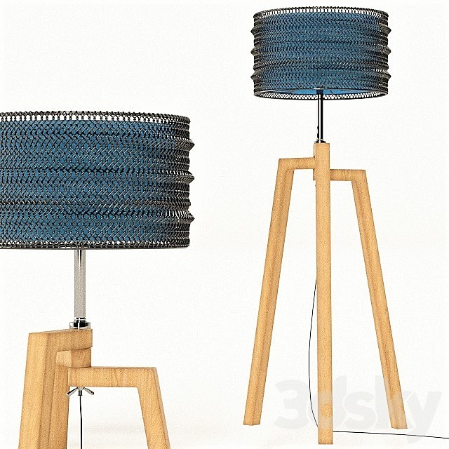 Wire Tripod lamp
