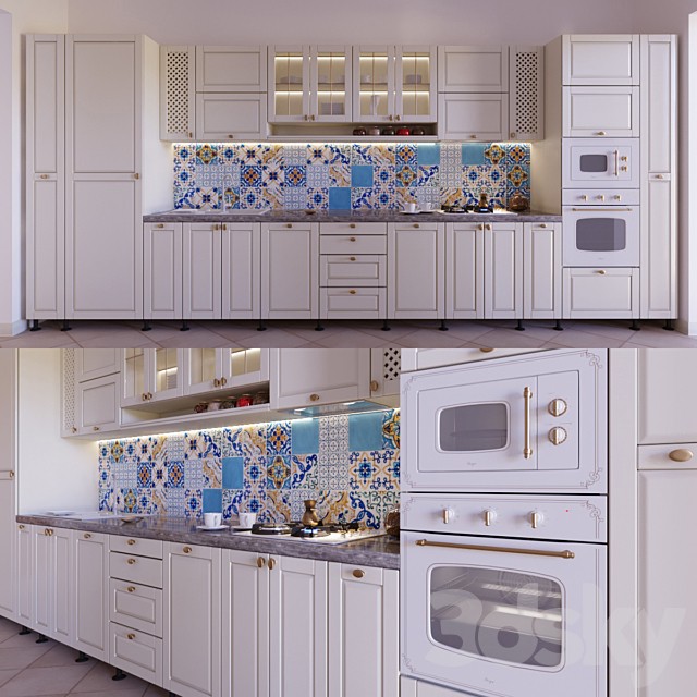 Kitchen with majolica