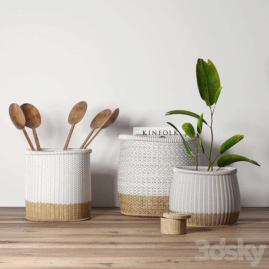 Decorative set with baskets 2