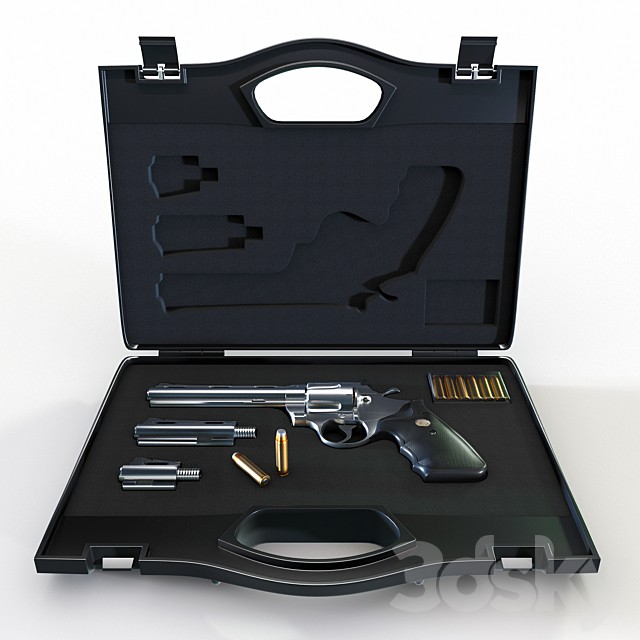 Weapon case with revolver