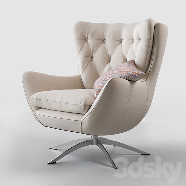 WELLS UPHOLSTERED SWIVEL ARMCHAIR