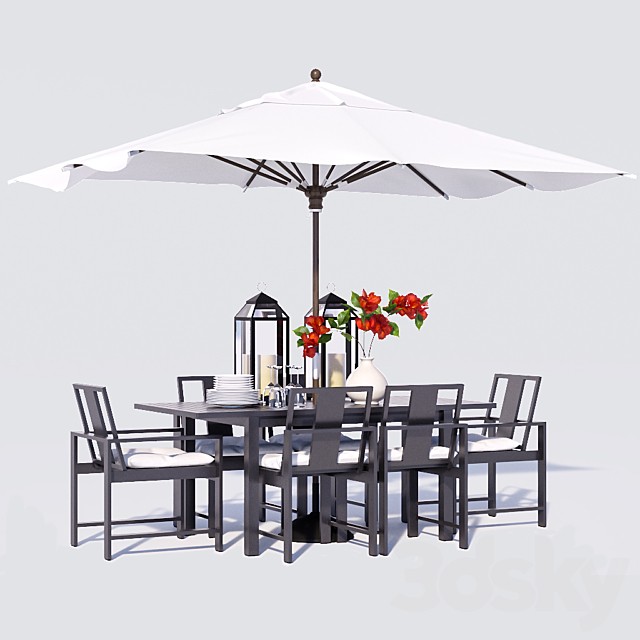 Indio Metal Dining Set