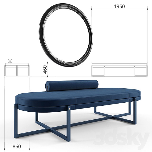 Bench Sigmund factory Arflex