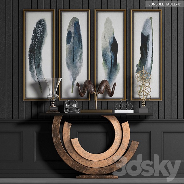Contemporary Vintage  Console Table