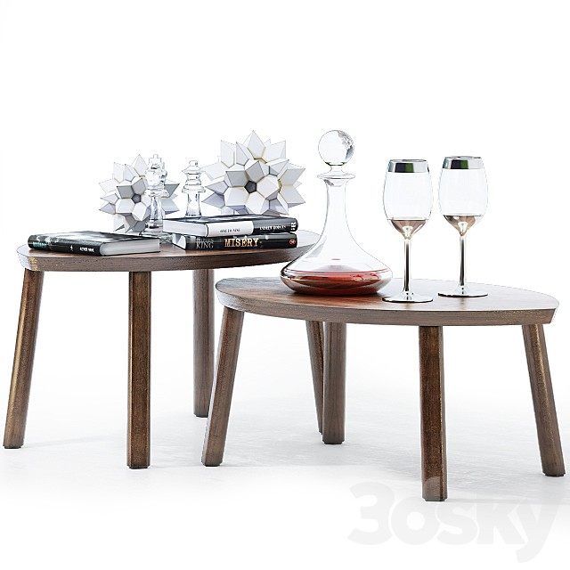 IKEA  STOCKHOLM  Set of tables, 2 pcs. + Decor.