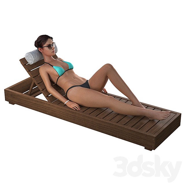 Girl on a deck-chair